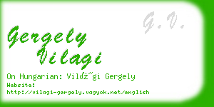 gergely vilagi business card